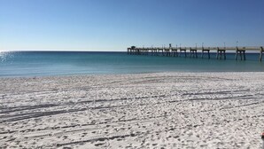 A beach with a pier extending into the water. - Destin Festival!!  Sept 24 - 28  Available (Miramar Beach)