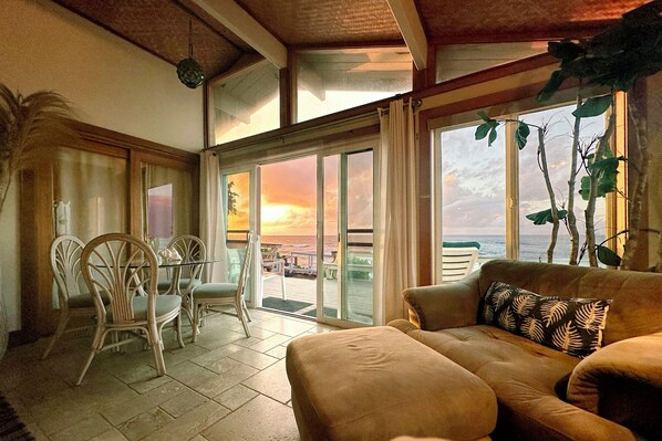 TV, DVD player, books, stereo