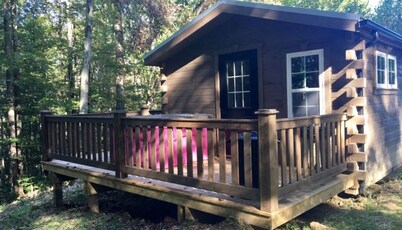 Amish-Built Log Cabin with Private Ravine Views