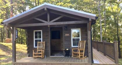 Amish-Built Log Cabin with Private Ravine Views