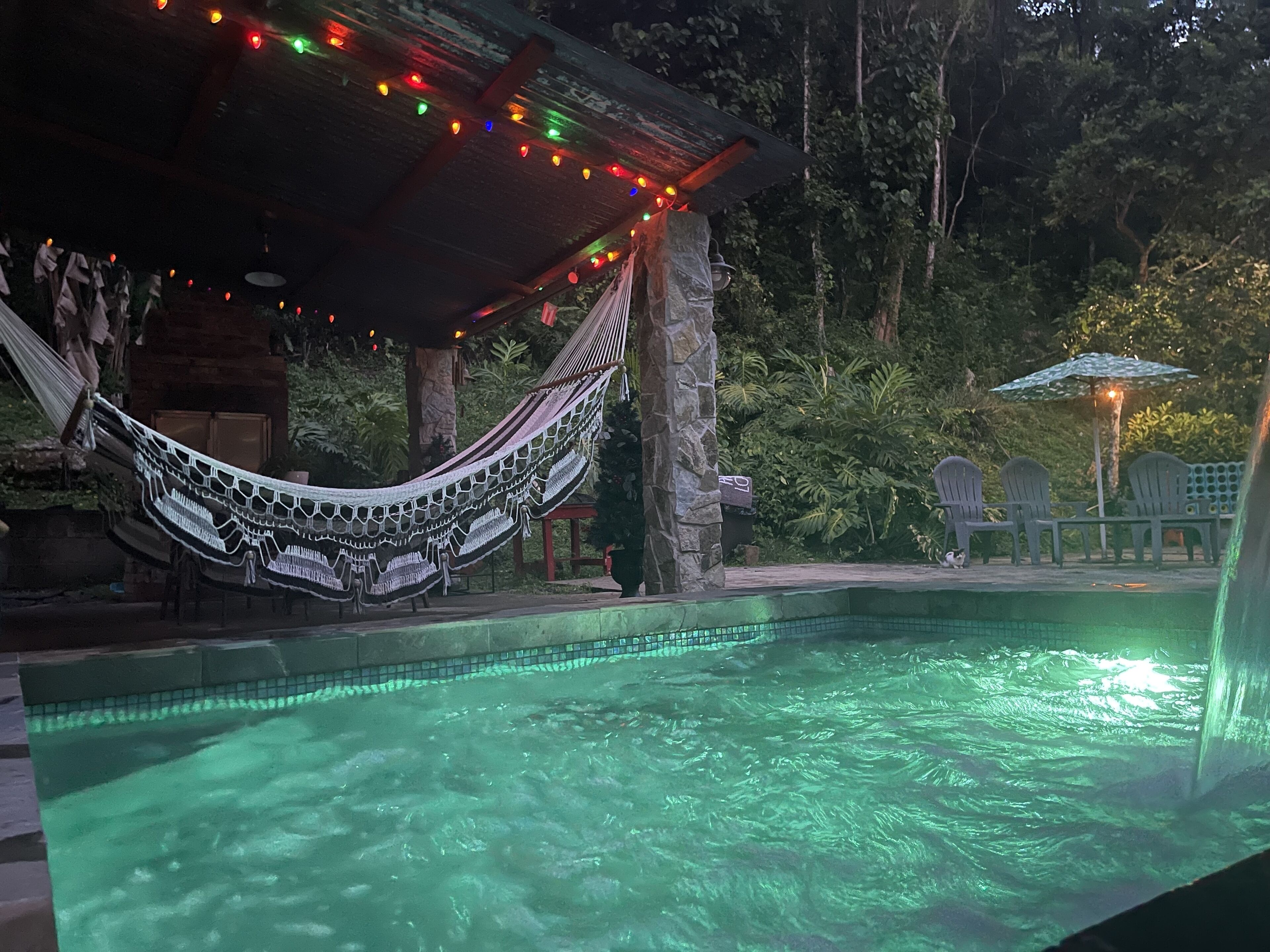 Piscina externa, piscina aquecida