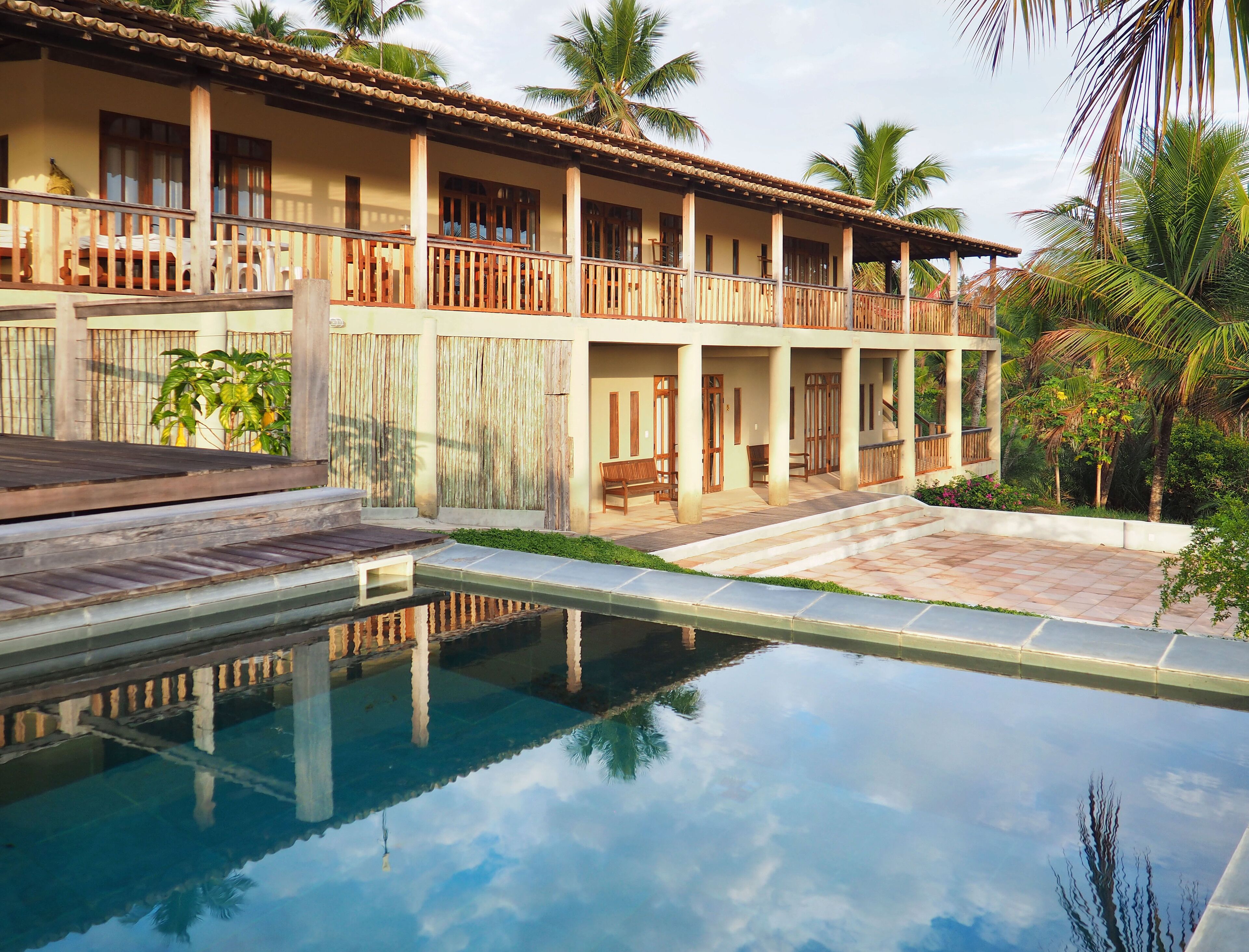 A fenced mansion with security cameras!