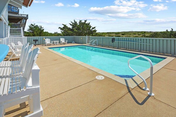 Piscine extérieure, piscine chauffée