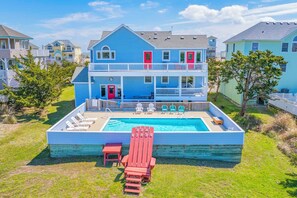Outdoor pool - Semi-Oceanfront Home w/ Pool, Hot Tub, Elevator, Game Room, Home Theater (Avon)