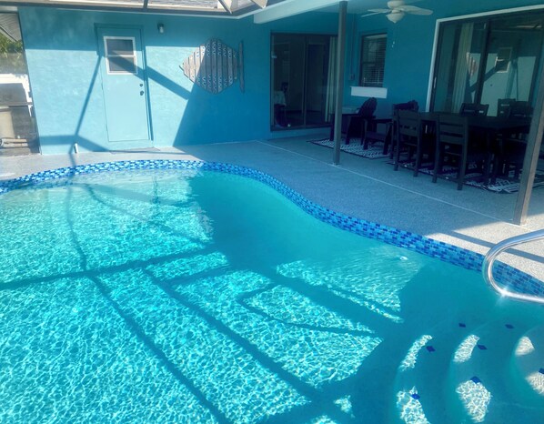 A heated pool