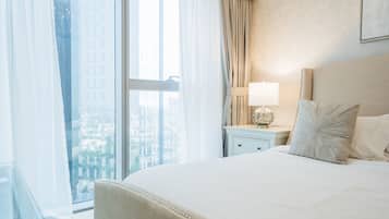 Apartamento superior, 1 quarto, vista para a cidade | Vista do quarto