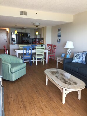TV, DVD player - Serene Oceanfront Getaway Cherry Grove (North Myrtle Beach)3BR (North Myrtle Beach)