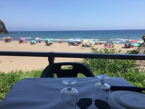 Beach nearby, sun-loungers