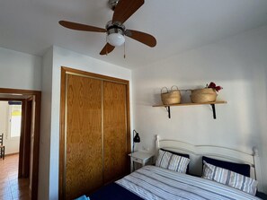 2 bedrooms, in-room safe, iron/ironing board, travel cot