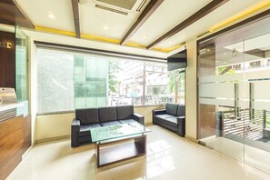 Sittområde i lobbyn