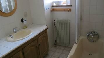 Hair dryer, soap, toilet paper