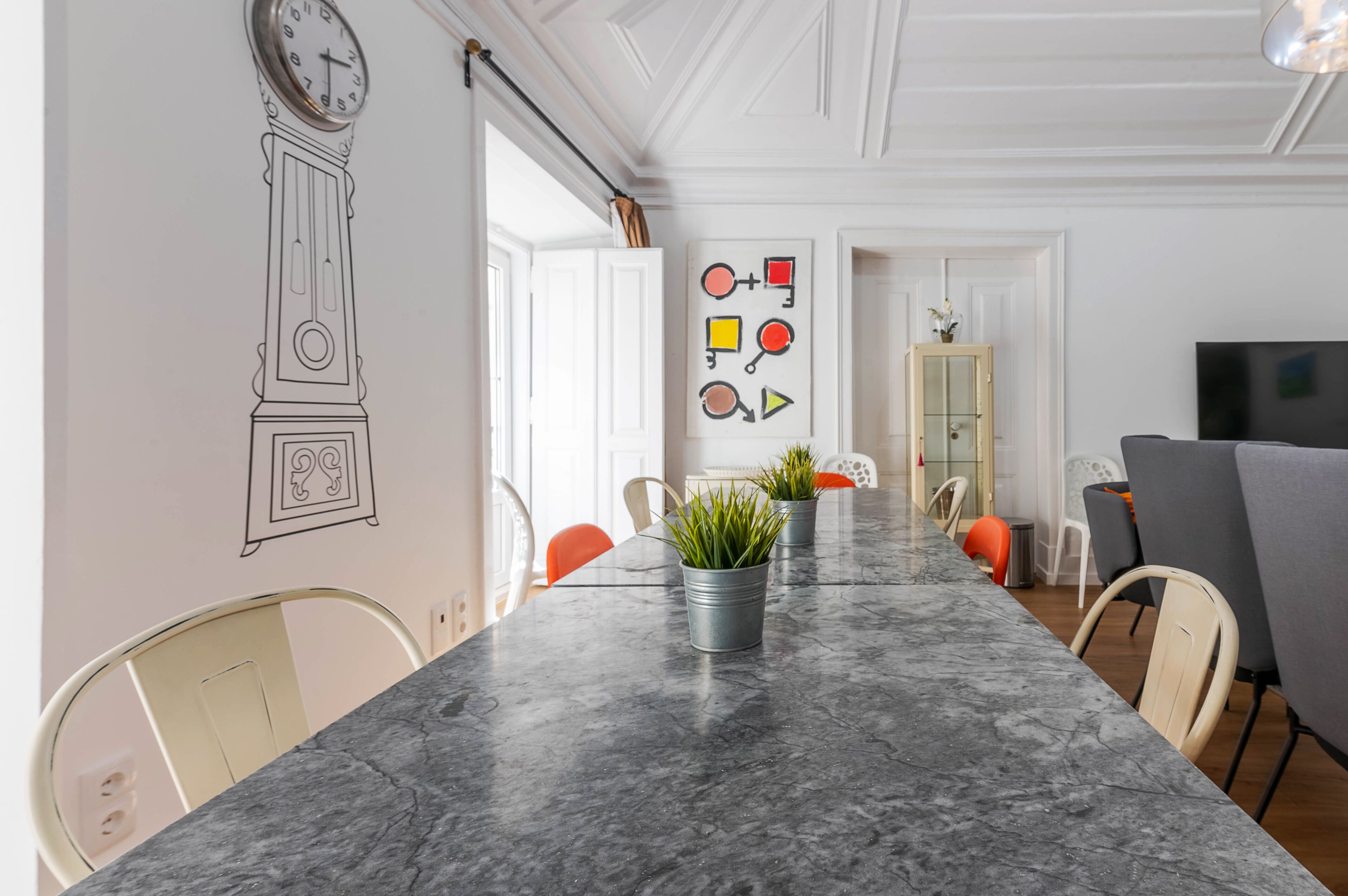 City appartement, meerdere bedden | Woonruimte | Een smart-tv