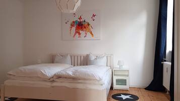 2 bedrooms, iron/ironing board, travel crib, free WiFi