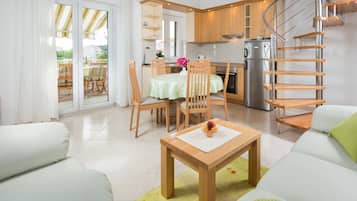 Departamento Gallery, vista al mar | Ropa de cama de alta calidad y camas con efecto memoria