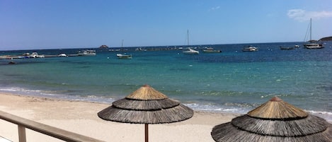 På stranden