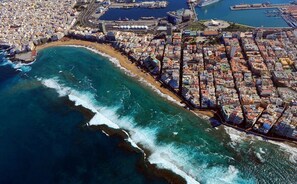 Byutsikt fra overnattingsstedet