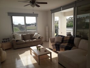 TV, DVD player, books