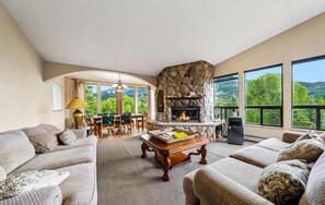 Smart TV, fireplace