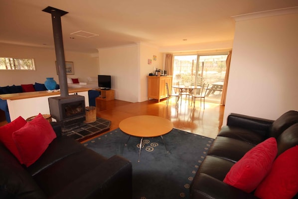 TV, fireplace - Verona Vineyard Cottage - Walk to the vineyards - 4 bedroom house in heart of Pokolbin! (Pokolbin)