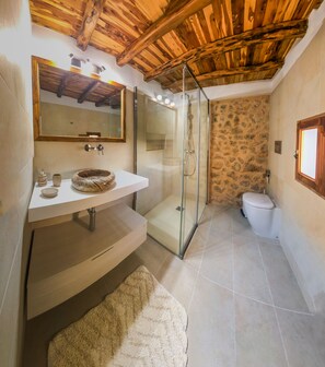 Shower, hair dryer, bidet, towels - Renewed Historical Countryside Villa With Pool (Sant Miguel de Balansat)