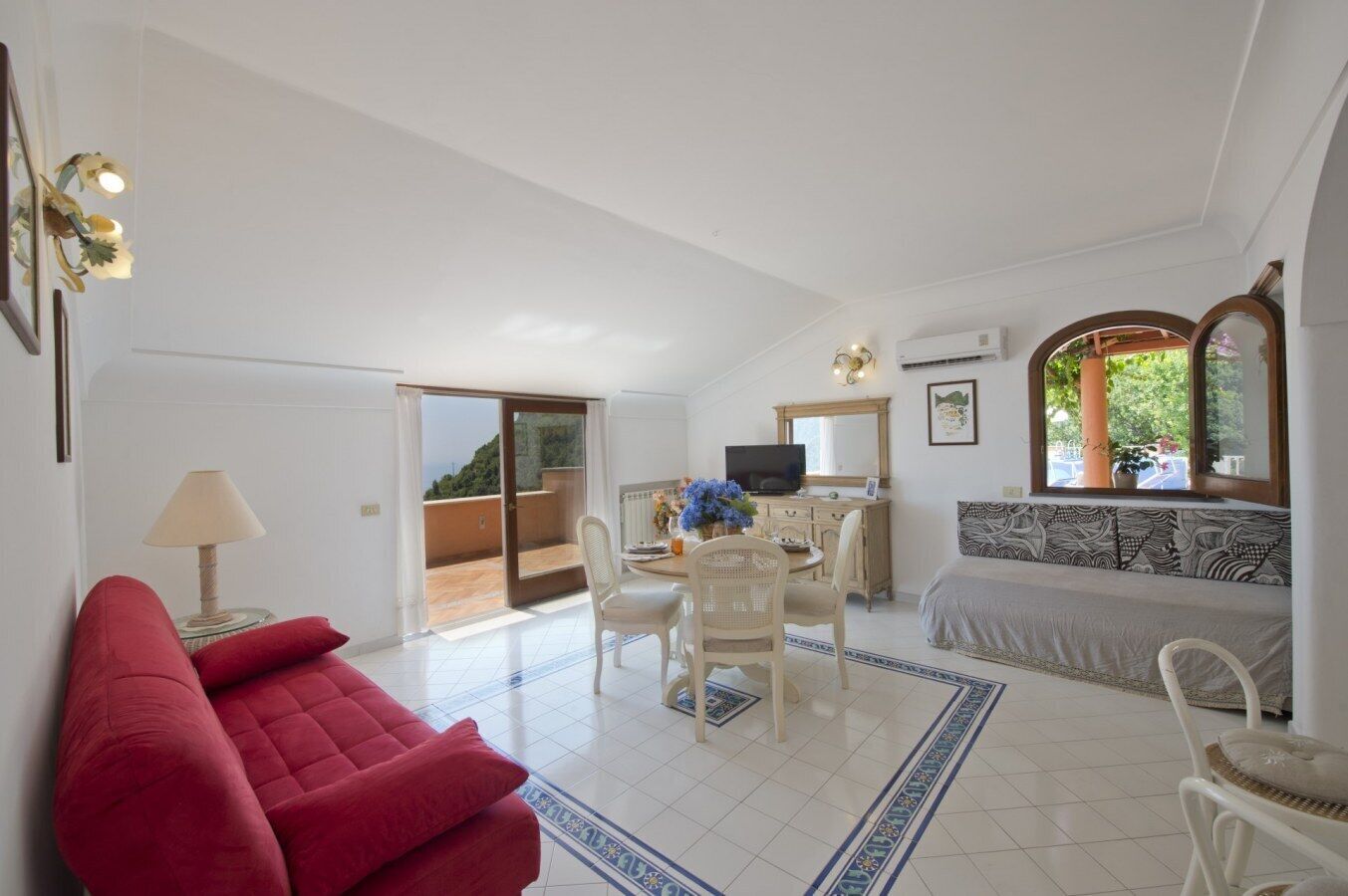 View of the sea from the terrace.