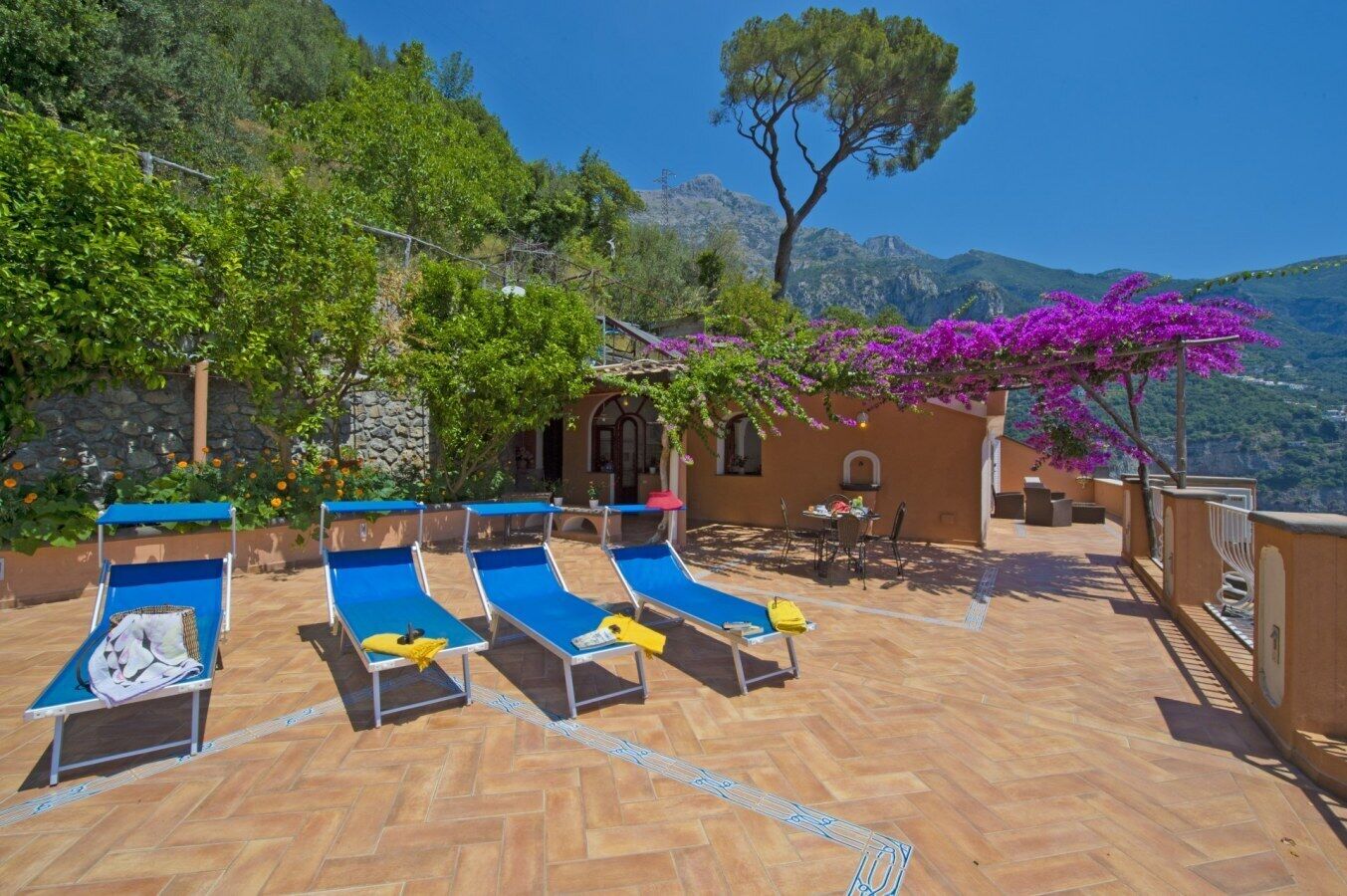 View of the sea from the terrace.