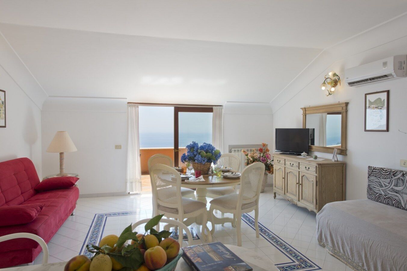 View of the sea from the terrace.