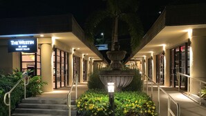 A hotel entrance with a lit fountain, steps, and a sign for "The Westin St. John Resort Villas". - AMAZING Westin St John!!  3 BD/3 BA Villa (Great Cruz Bay)