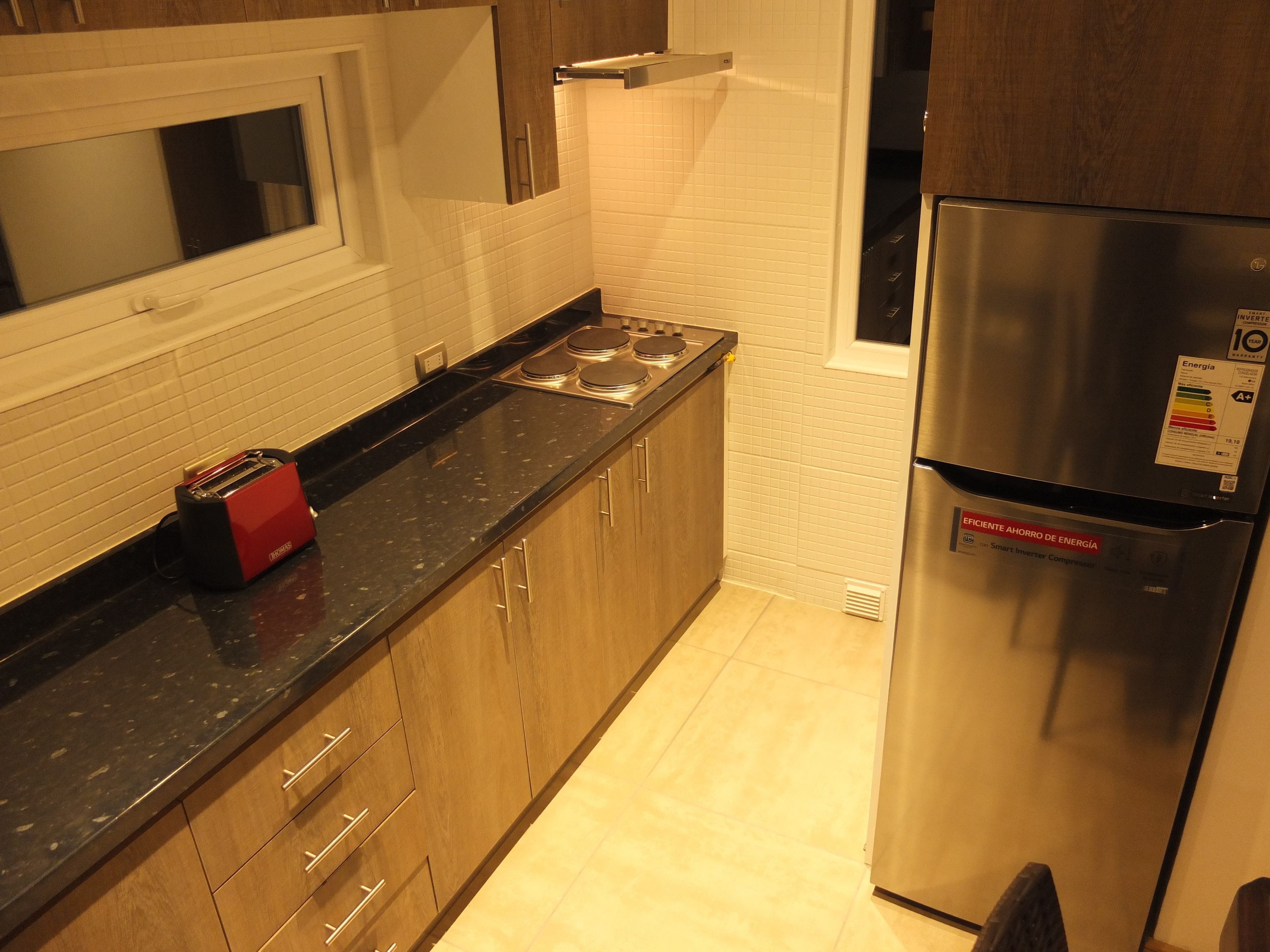 Design Cabin, 1 Queen Bed, Non Smoking | Private kitchen | Fridge, microwave, oven, stovetop