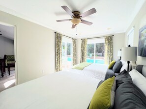 4 habitaciones, tabla de planchar con plancha, cuna de viaje y wifi 