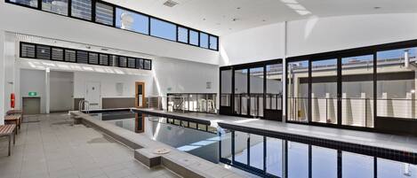 Indoor pool, a heated pool