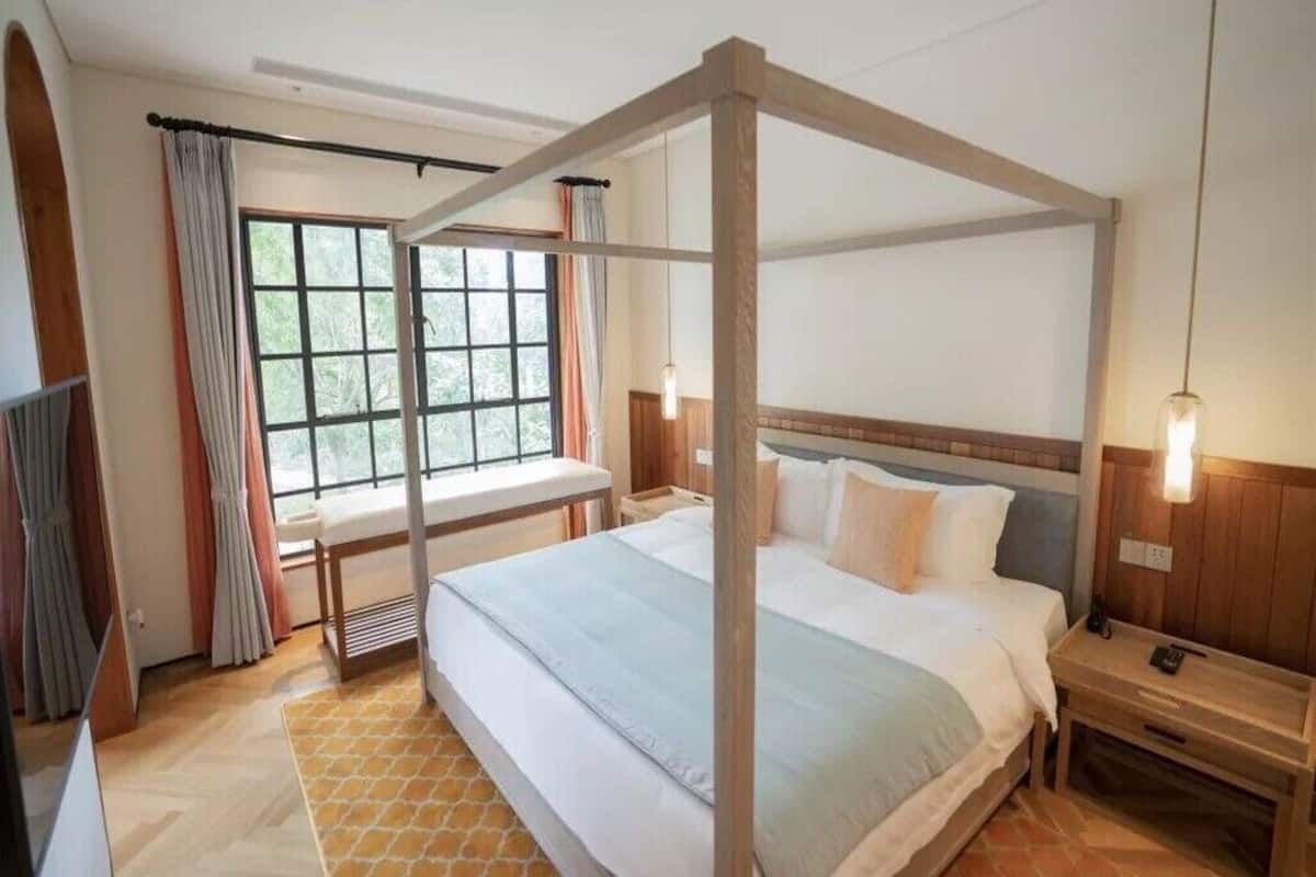 Vila júnior | Roupas de cama premium, frigobar, espaço de trabalho para notebook