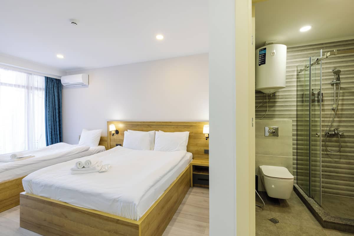 Desk, soundproofing, iron/ironing board, free WiFi