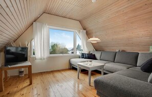 TV, fireplace - Stunning home in Otterup with WiFi (Otterup)