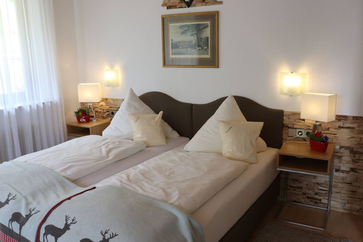 Habitación doble | 1 habitación, decoración personalizada y muebles diferentes