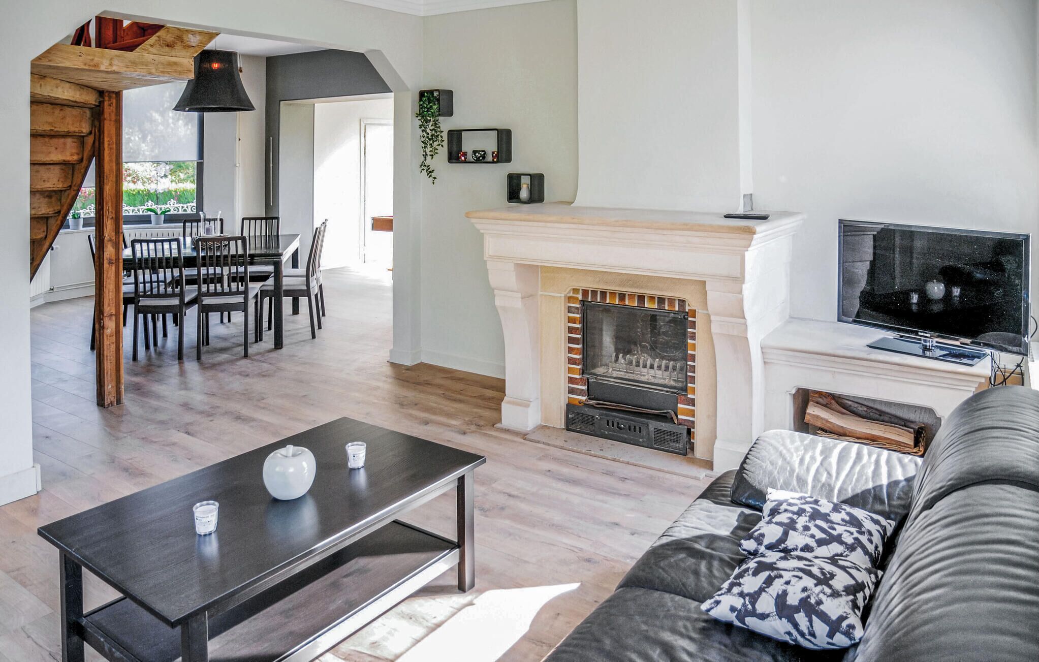 Kamin, DVD-Player, Tischtennisplatte, Stereoanlage