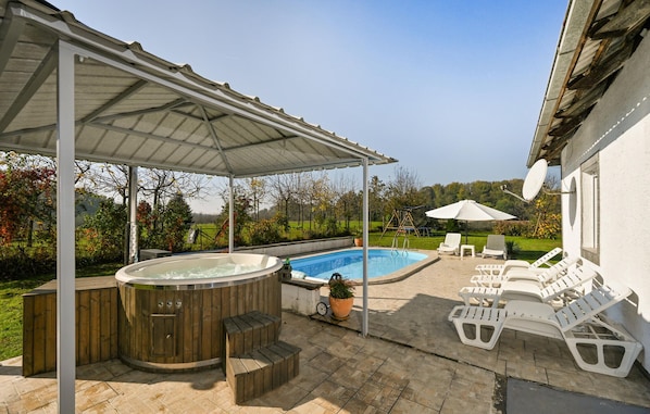 A heated pool