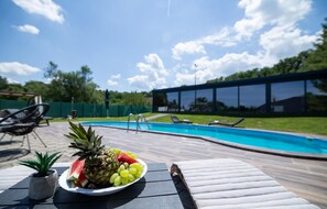 A heated pool