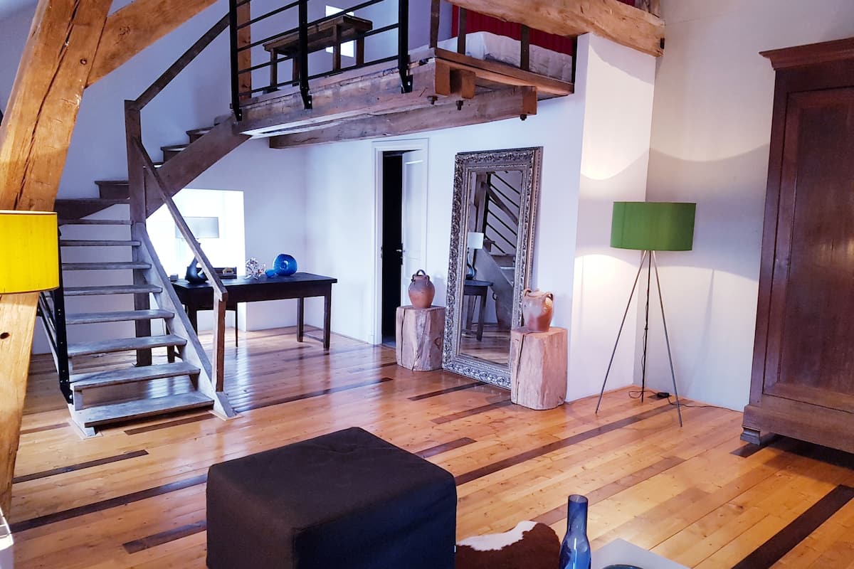 Doppia Executive, vista giardino (Arroux) | Area soggiorno | Tavolo da ping pong, libri, stampante