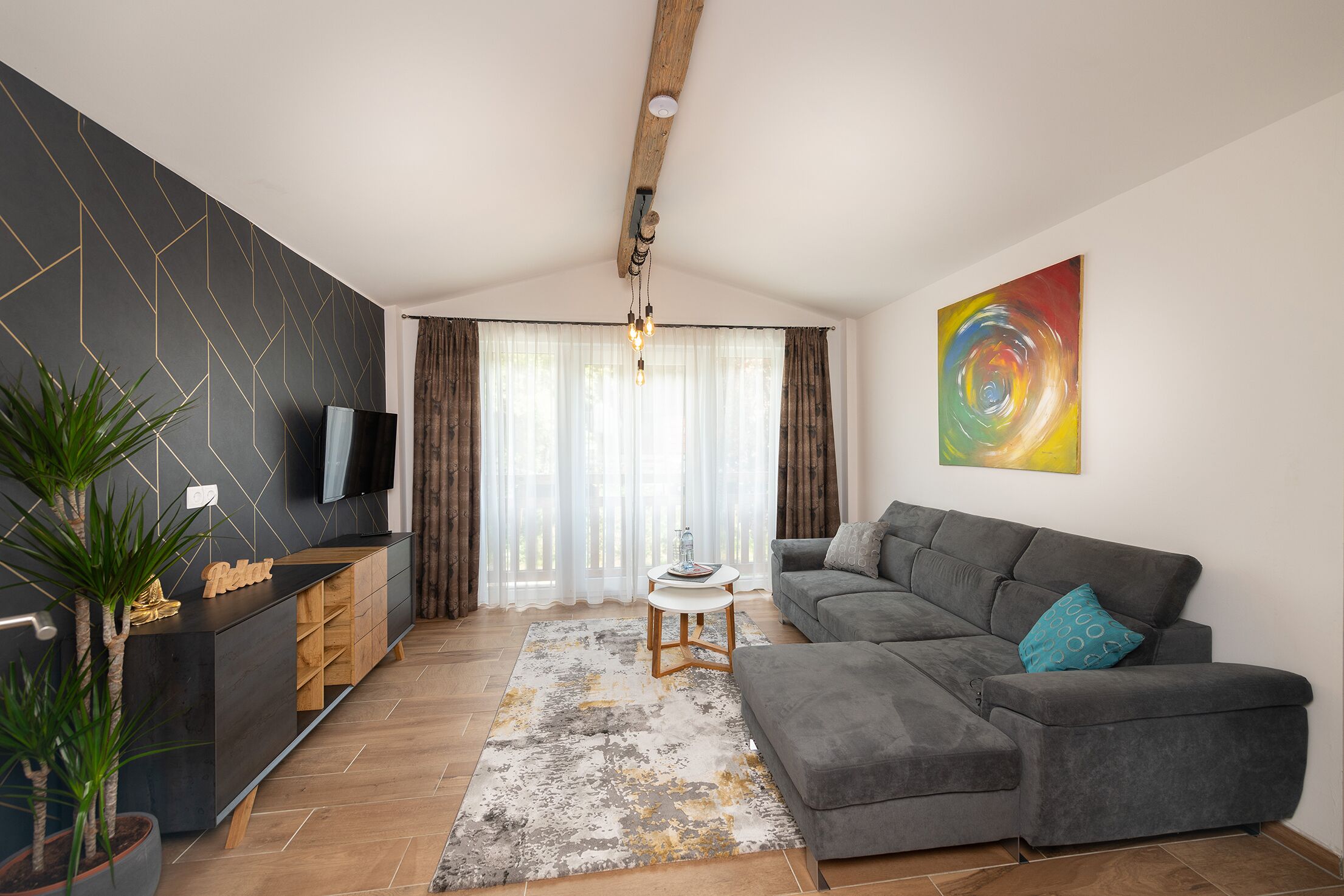 Suite, 1 Bedroom, Non Smoking | Living room | Flat-screen TV