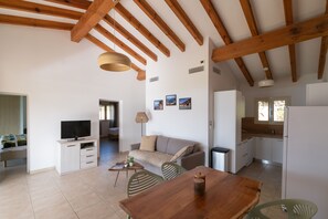 Two-Bedroom Mini Villa - Sea View | Living area | Flat-screen TV, DVD player - Résidence La Plage (Olmeto)