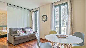 Basic Apartment, 1 Bedroom | Living area | Flat-screen TV