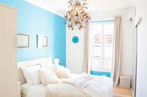 2 chambres, fer et planche à repasser, lit parapluie, Wi-Fi gratuit