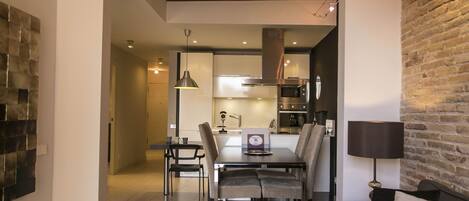 City Apartment, 2 Bedrooms, Balcony | Living area | Flat-screen TV