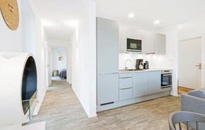 Kühlschrank, Mikrowelle, Herdplatte, Geschirrspüler