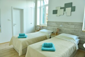 Habitación doble | Escritorio, tabla de planchar con plancha, wifi gratis y ropa de cama 