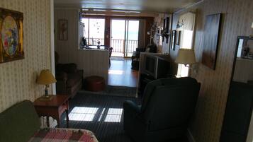 TV, DVD player, books