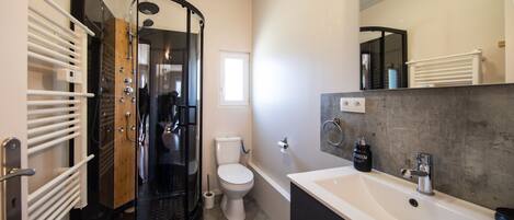 Shower, hair dryer