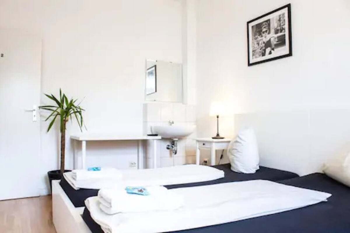 Desk, blackout curtains, free WiFi, bed sheets