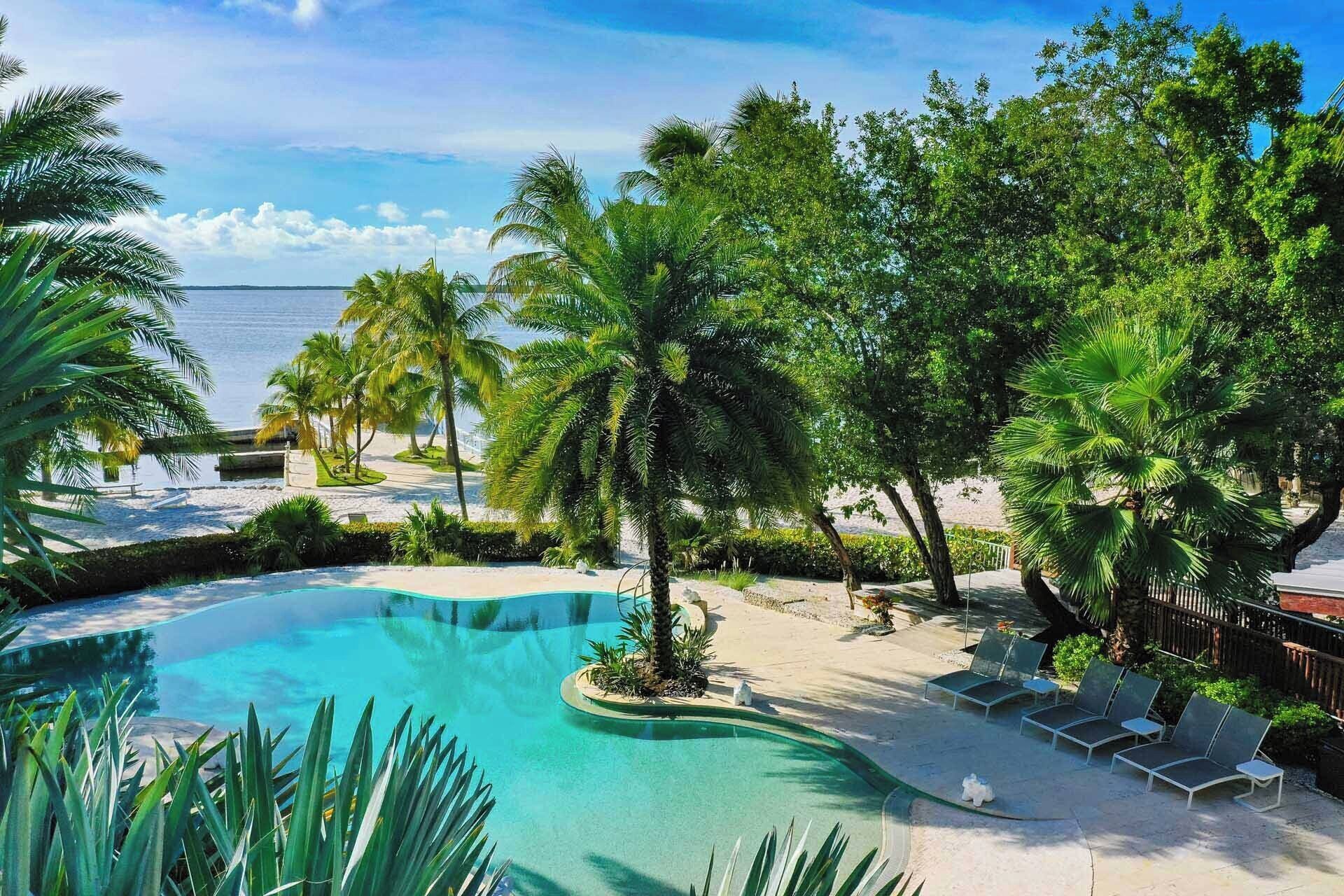 An infinity pool, a heated pool